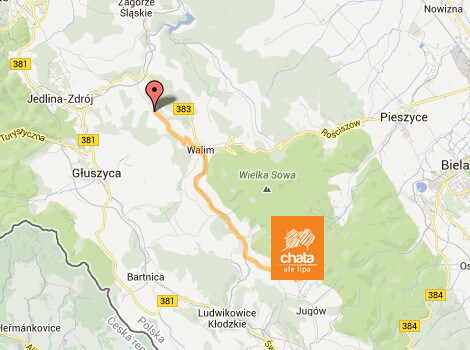 mapa trasy dojazdu do Kompleksu Riese Włodarz