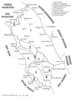 mapa podziału regionalnego. Opracowanie Marek Staffa.
