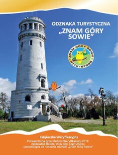 Wygląd okładki książeczki weryfikacyjnej odznaki Znam Góry Sowie.